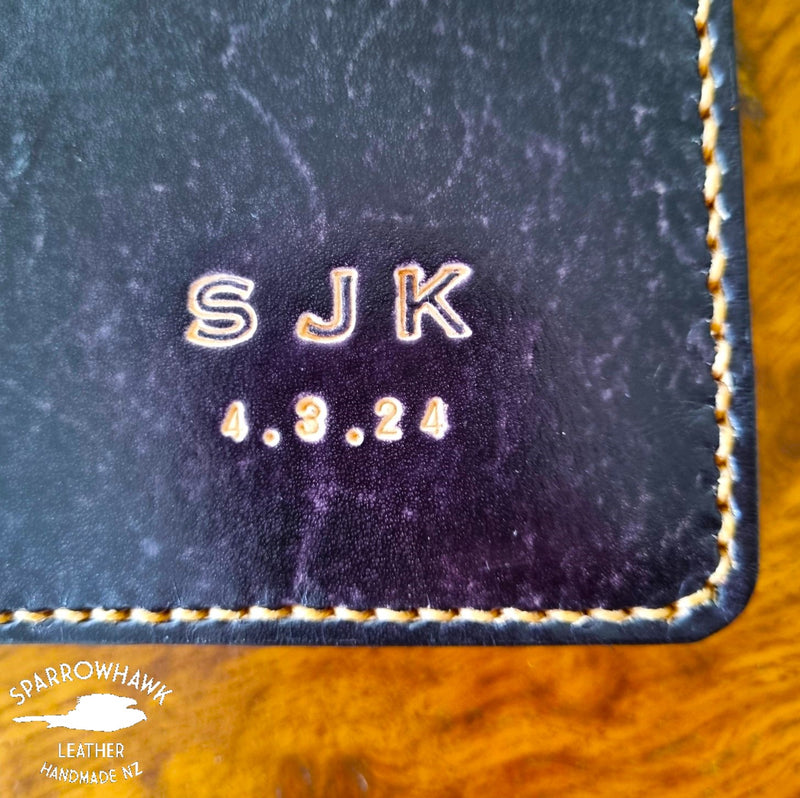 Anniversary Journal / Book Cover - 1 Colour - Embossed Initials & Date