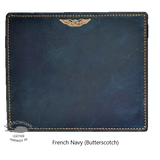 Pilot's Leather Mouse Pad - Hand Dyed - Hand Embossed Wings -  Pigskin backing